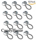 CandyHome CandyHome Metal Collar Extenders Button Extenders, Extends Dress Shirt Trouser Coat Collars Pants and Maternity Wear, Set of 12