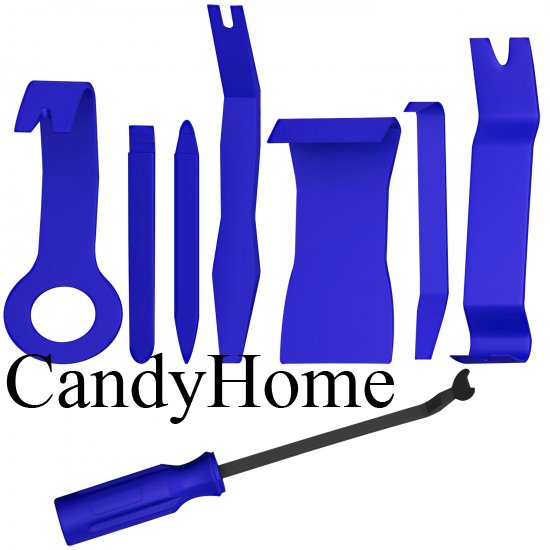 CandyHome 8 Pcs Auto Trim Removal Tool Kit - Car Dash Audio Radio Door Panel Trim Removal Kits Installer Pry Tool - Click Image to Close