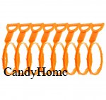 CandyHome CandyHome 20 Inches Hair Drain Clog Remover Flexible Drain (8 Pack), Hook Slow Drain Relief Cleaner Snake Hair Clog Tool for Drain Cleaning, Quick and Easy Drain Unclogger, Orange