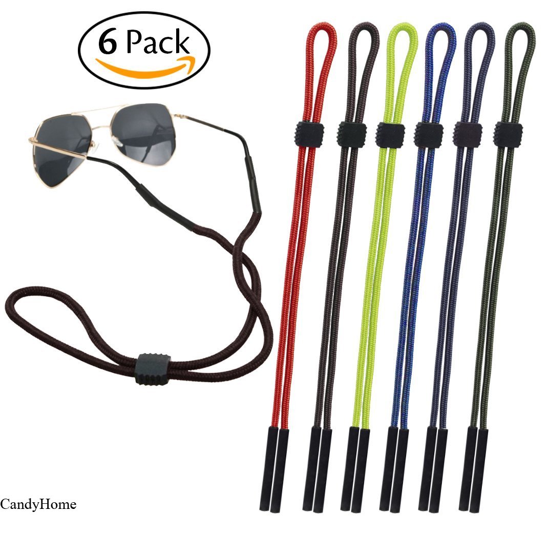 CandyHome CandyHome 6 Pcs Sunglass Holder Strap For Men and Women, Great for Sports and Outdoor Activities, Multicolor